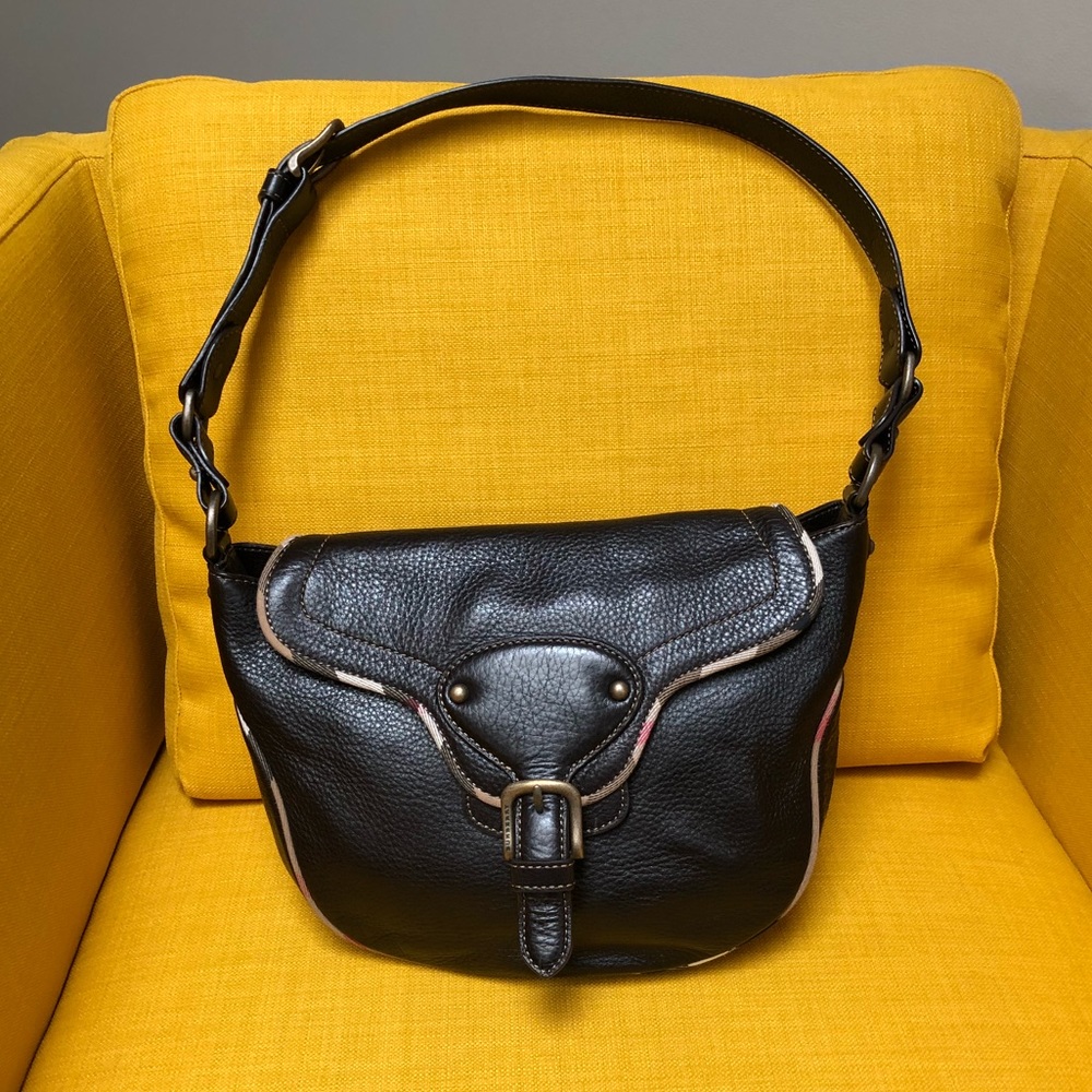 EUC Burberry leather shoulder bag